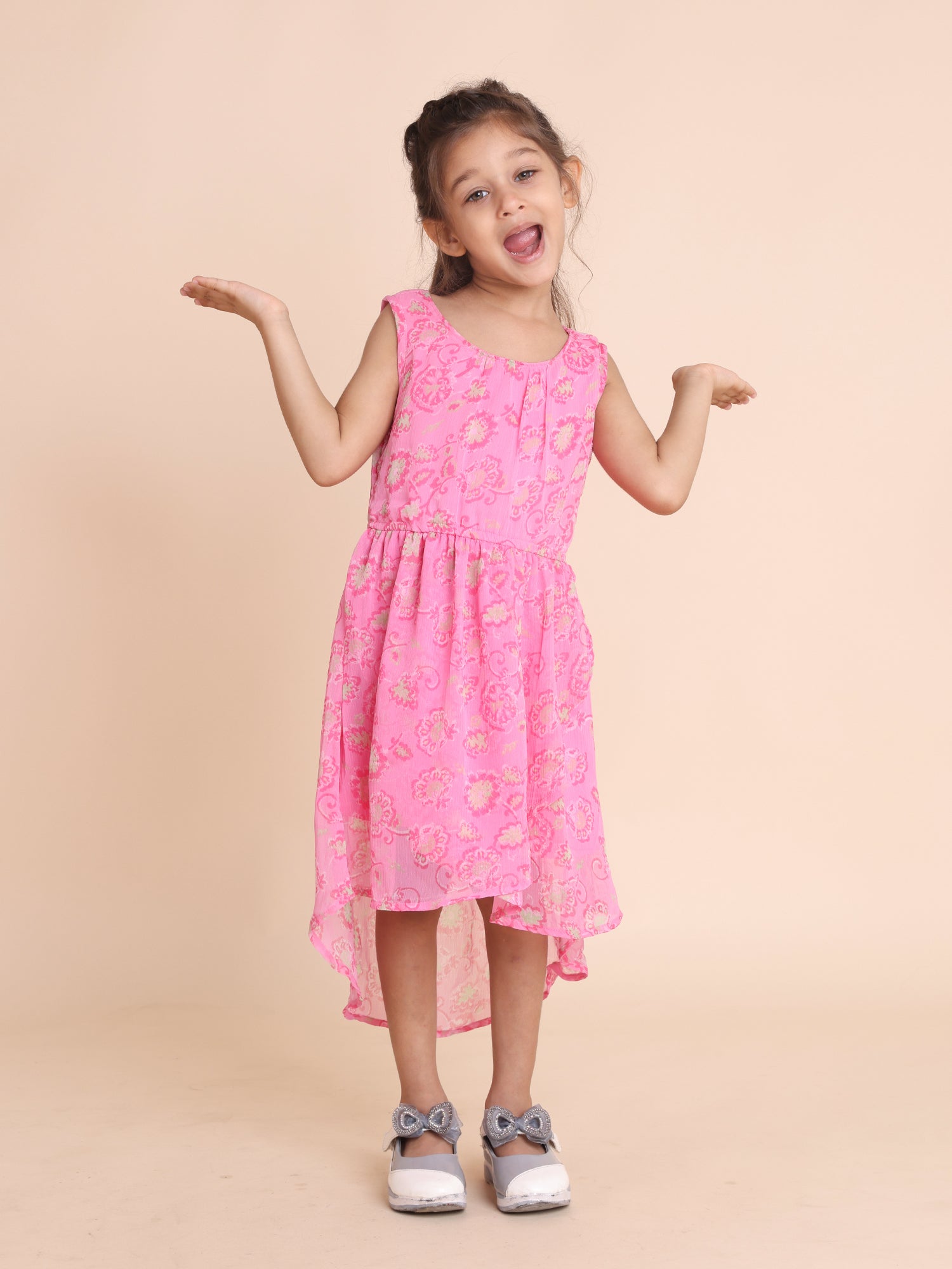 Girls Pink Floral Maxi Dress House of Spades Girls Pink Floral Maxi Dress House of Spades