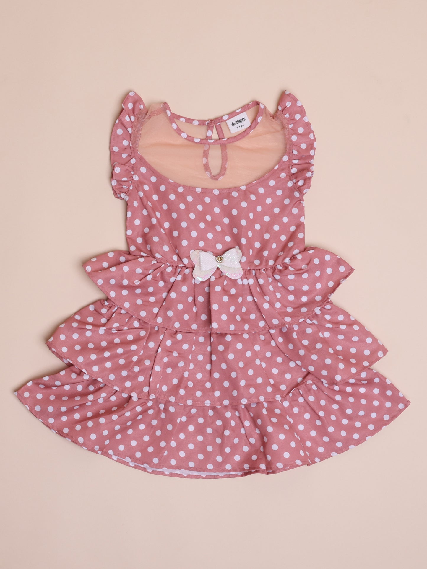 Girls Pink Layered Party Dress