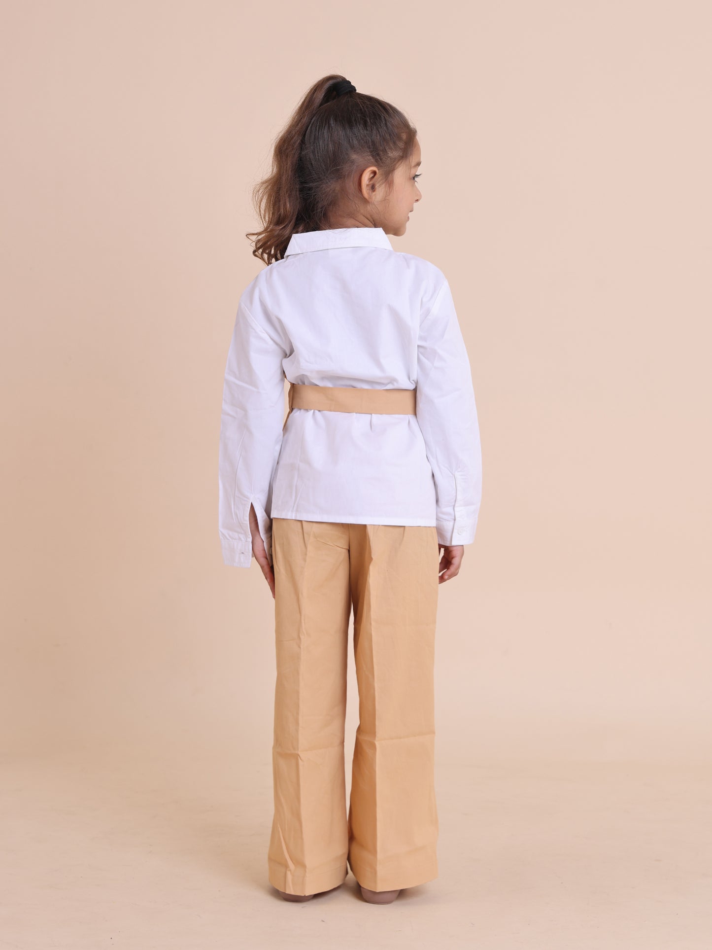 Girls Layered Tunic and Flared Pants Set